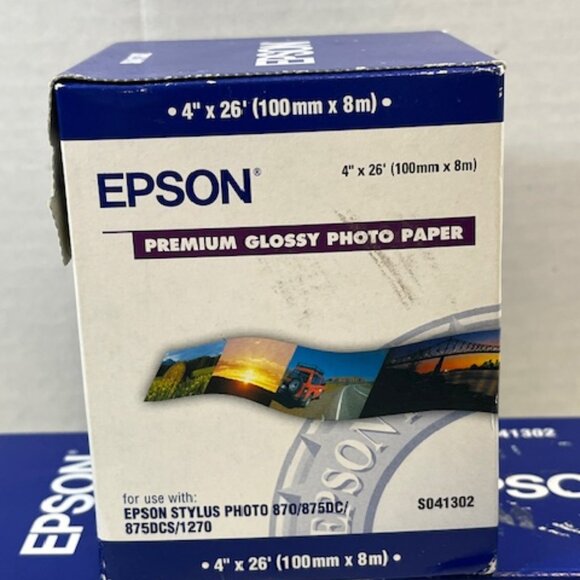 3 Boxes: Epson Premium Glossy Photo Paper #S041302 NEW 4"x26' - Picture 3 of 8